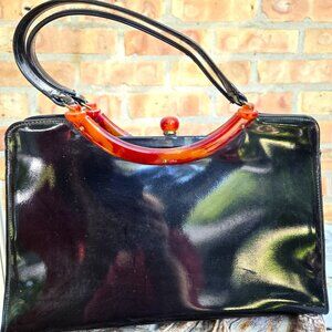 Vintage Patent Leather Garay Purse Handbag